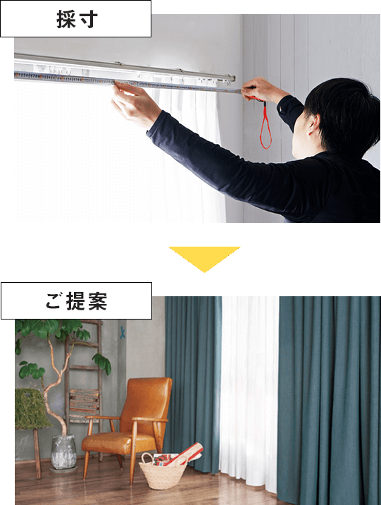採寸⇒ご提案