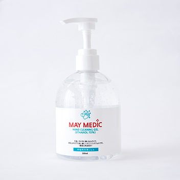 【1-2営業日内に出荷】手指用洗浄ジェル MAY MEDIC アルコール70% 500ml 丸ボトルタイプ