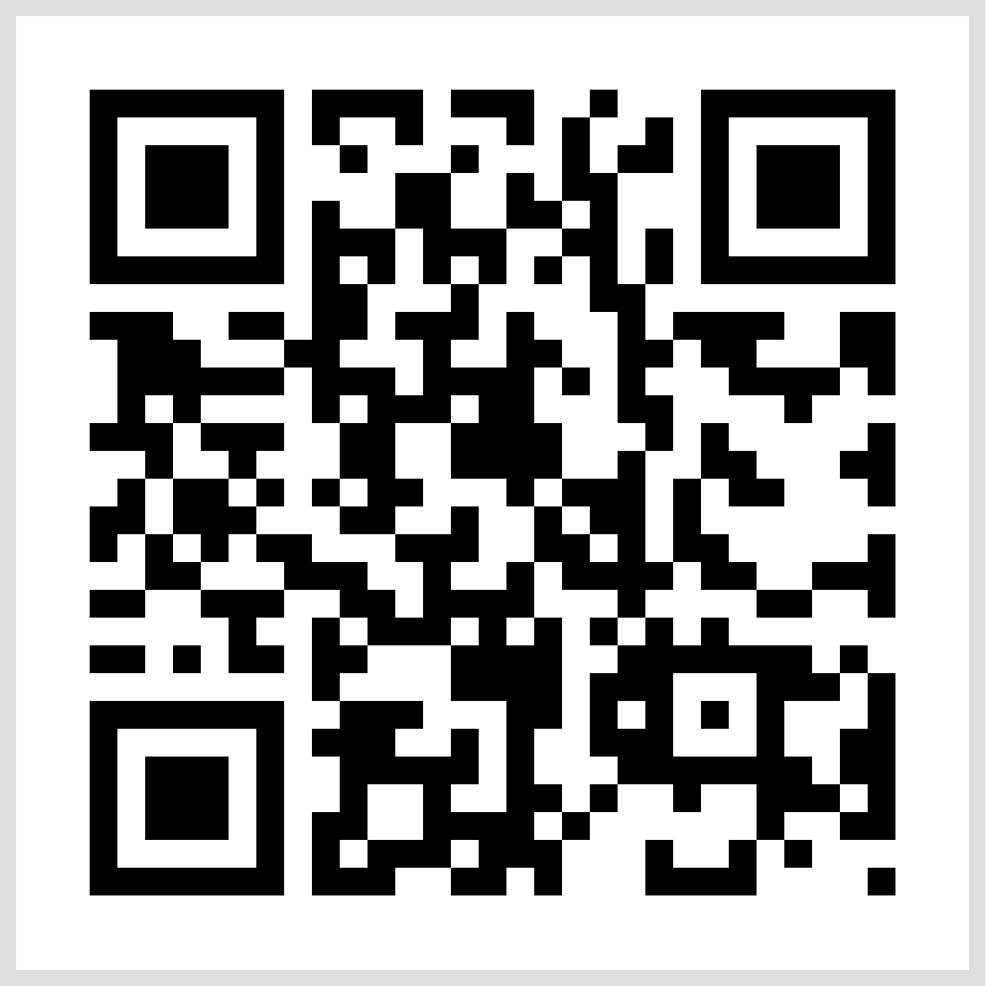 SAKODAのスマートフォンアプリダウンロードページへのQRコード