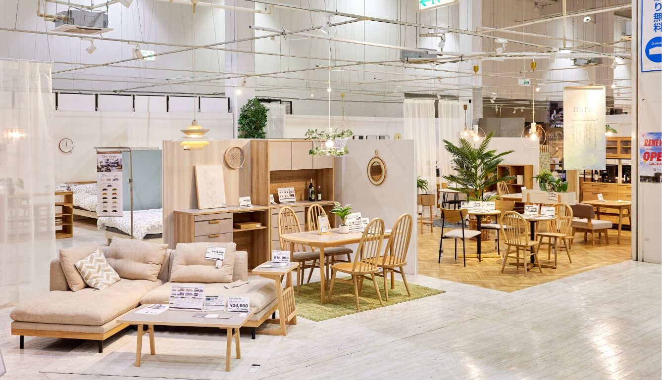 北欧ナチュラル家具売り場