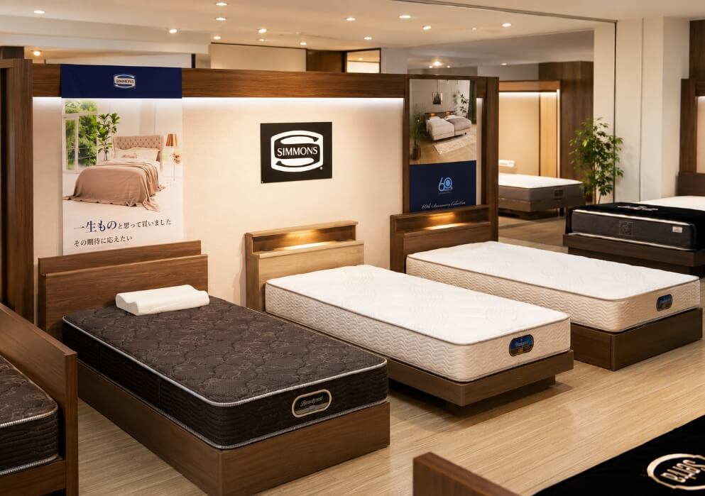 SAKODAホームファニシングス与次郎店のベッド売り場