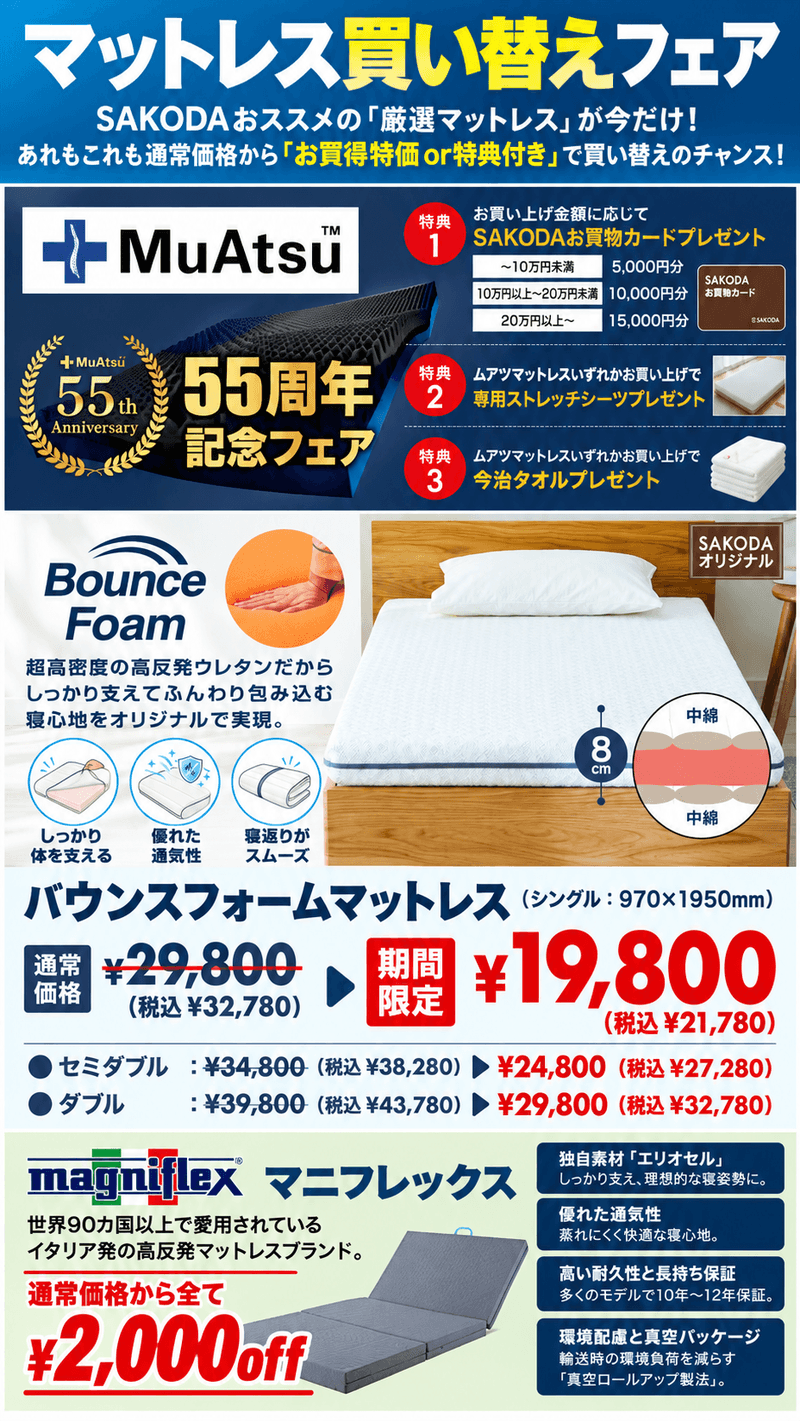 マットレス買い替えフェア